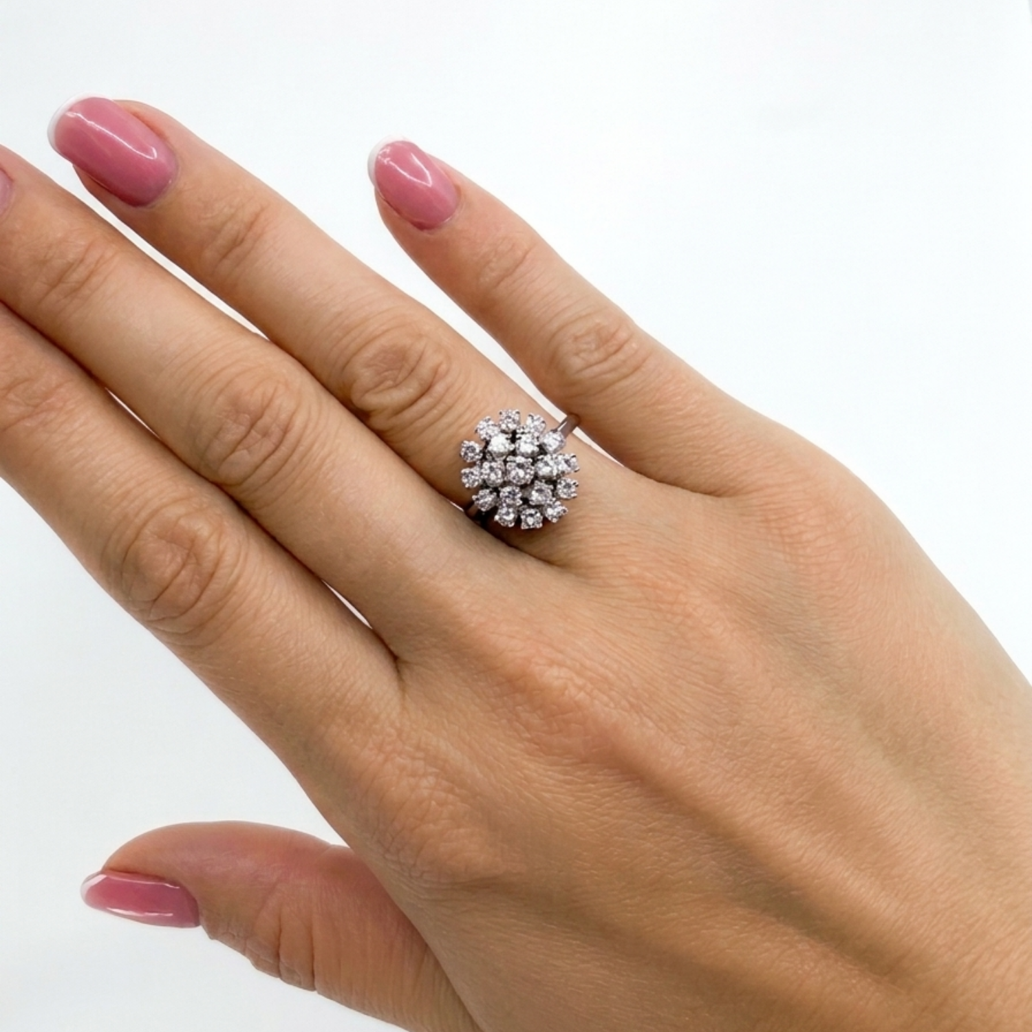 Pre Owned Ring aus 14 Karat Weißgold mit ca. 1,00ct Brillanten