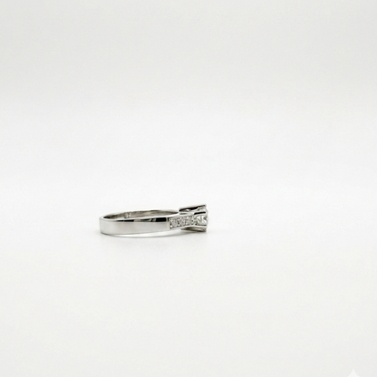 Pre Owned Brillantring aus 14 Karat Weißgold mit 0,72ct Gesamtgewicht