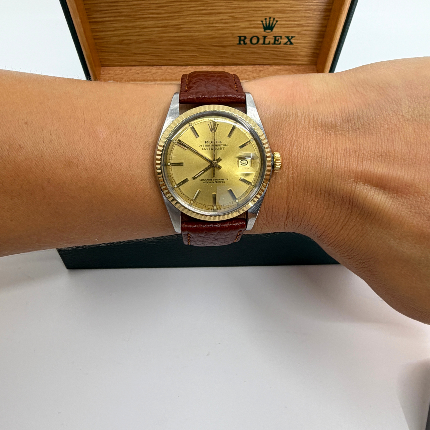 Pre Owned Rolex Datejust 36 Ref.1601 Inkl. Jubilé- &amp; Lederband
